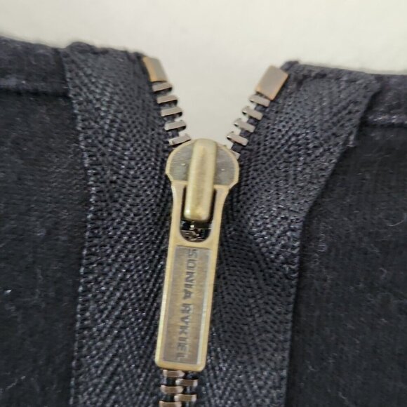 SONIA RYKIEL | Asymmetrical Tunic Striped Pink Black Sz XL - Picture 4 of 6